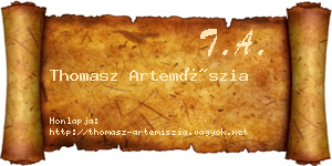 Thomasz Artemíszia névjegykártya